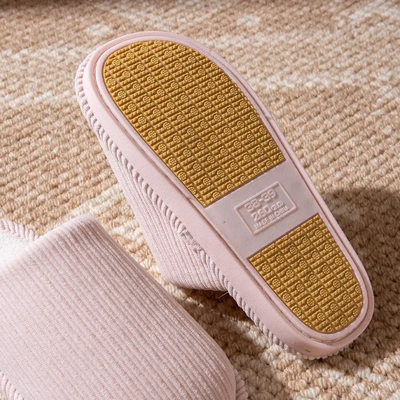 Japanese-Style Silent Slippers for Women Soft Cotton Autumn Winter - Image 7