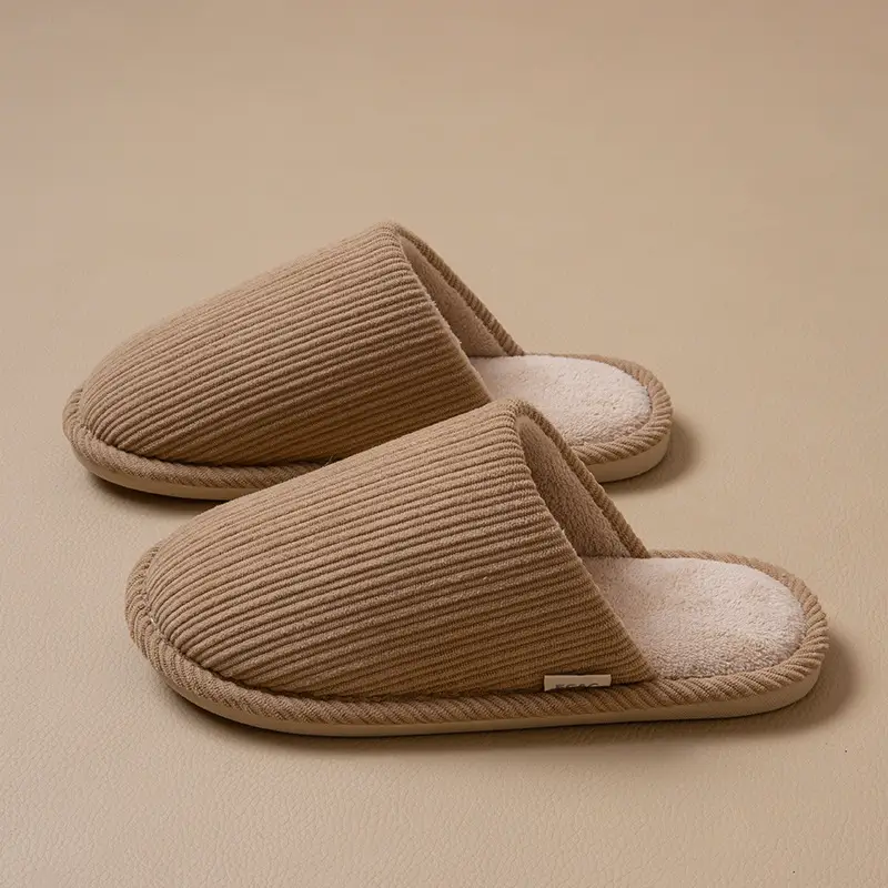 Japanese-Style Silent Slippers for Women Soft Cotton Autumn Winter - Image 3