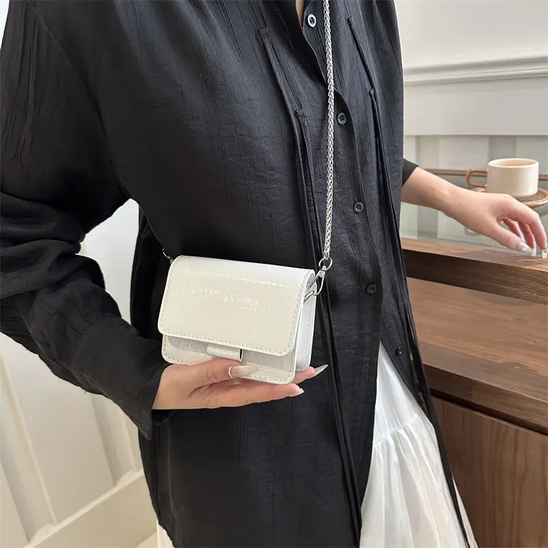 Mirror Patent Leather Chain Crossbody Bag for Women - Image 11