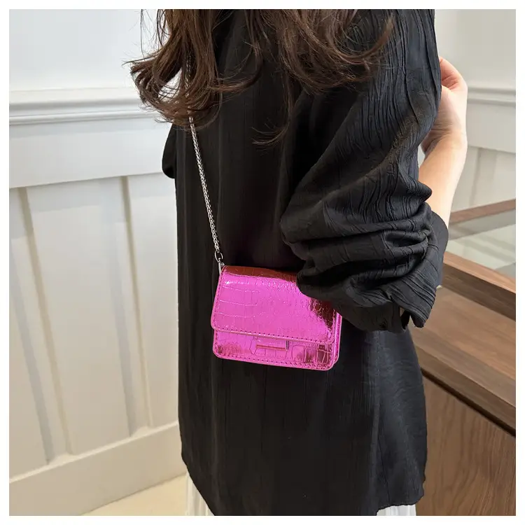Mirror Patent Leather Chain Crossbody Bag for Women — feature 25