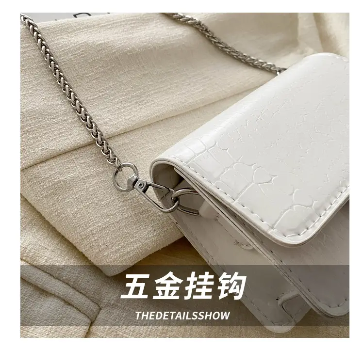 Mirror Patent Leather Chain Crossbody Bag for Women — feature 6