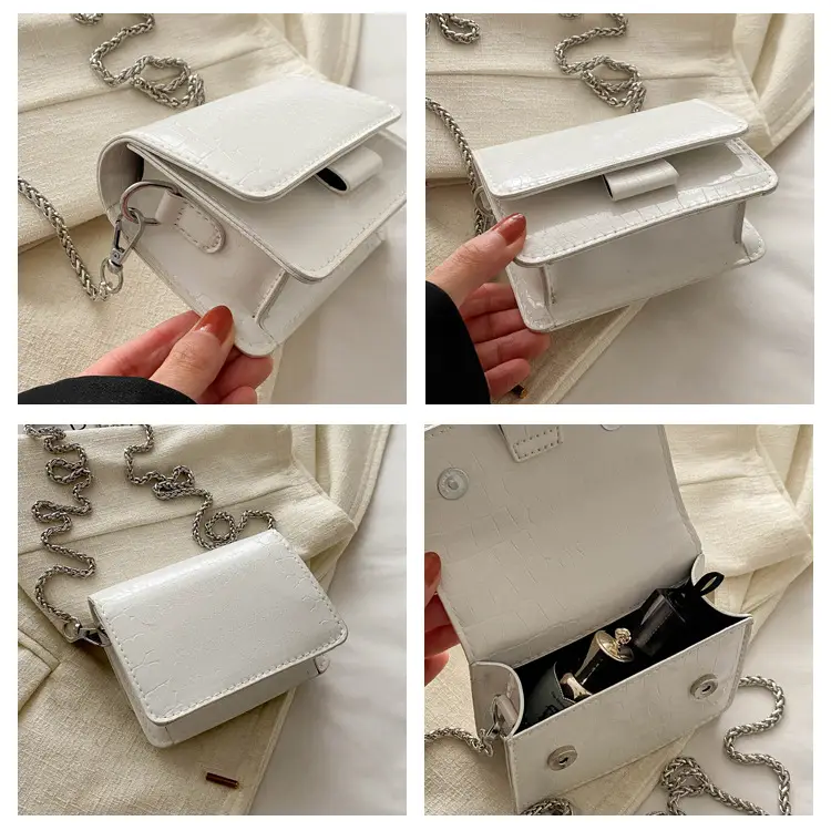 Mirror Patent Leather Chain Crossbody Bag for Women — feature 8