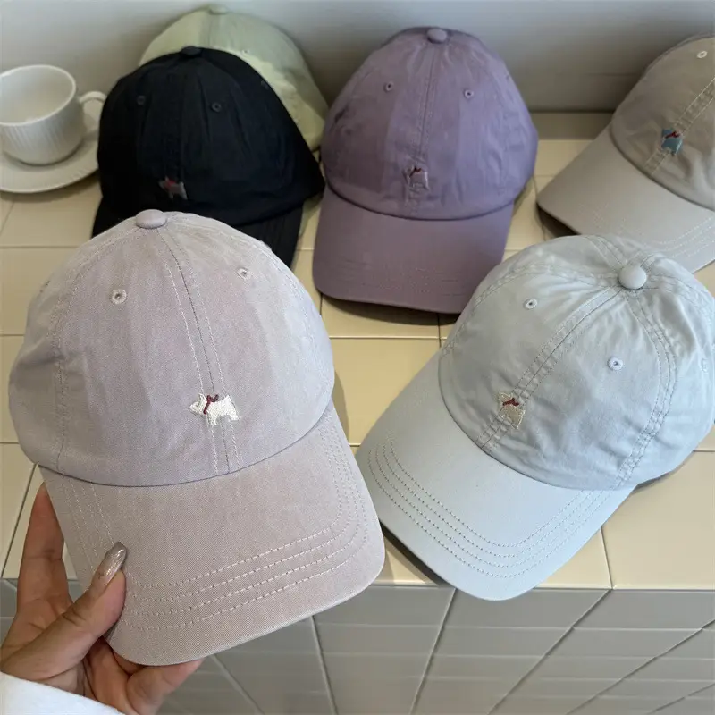 Women Cartoon Cap Green Embroidered Spring Summer - Image 7