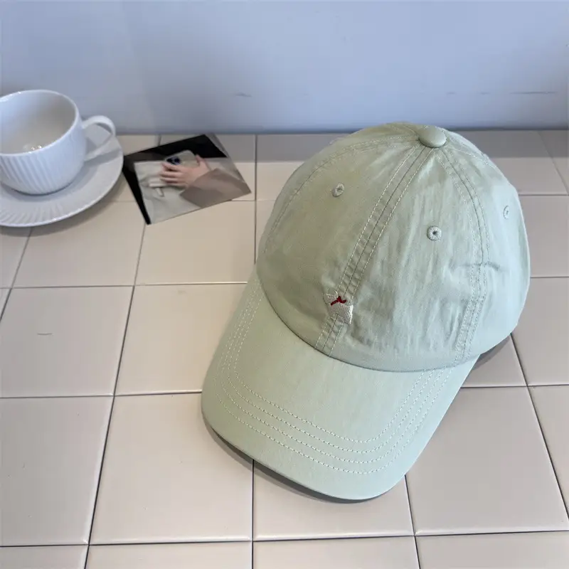 Women Cartoon Cap Green Embroidered Spring Summer - Image 2