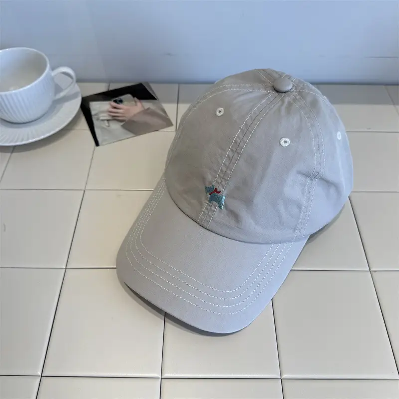 Women Cartoon Cap Green Embroidered Spring Summer - Image 4