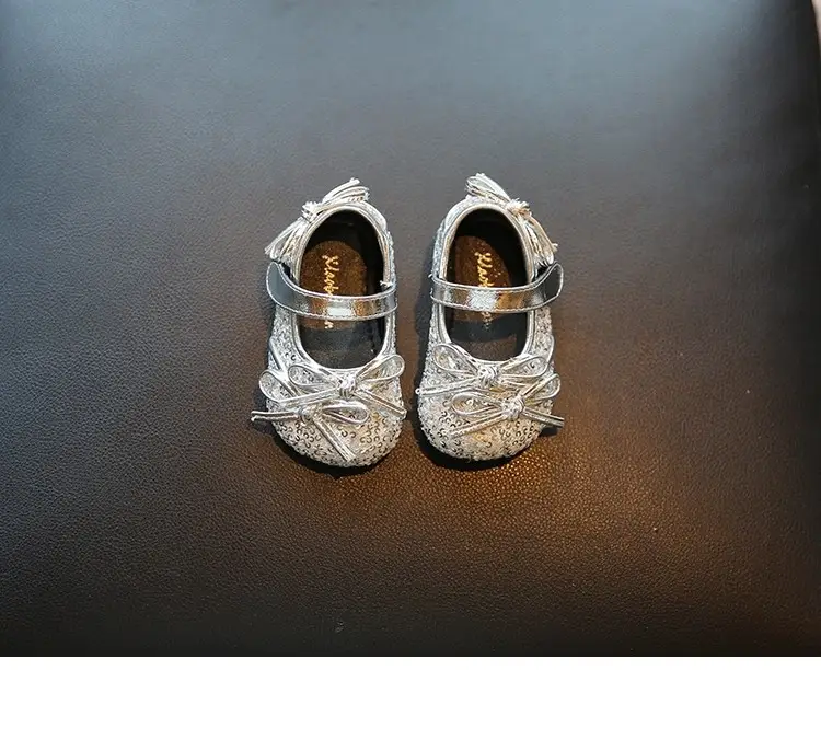 Baby Toddler Shoes Baby Princess Shoes 2025 New Baby Girl 1-2 to 3 Years Old Girls Sequined Bow Small Leather Shoes — feature 11