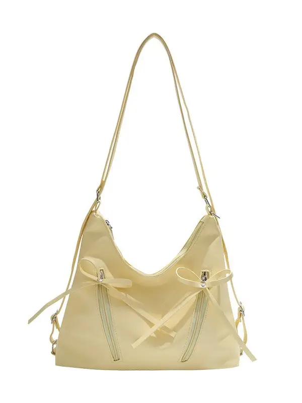 Women's Yellow Bow Shoulder Bag 2024 New Size - Image 11