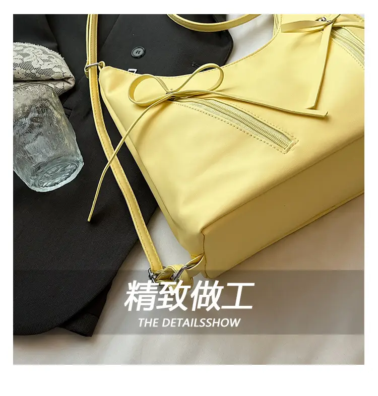 Women's Yellow Bow Shoulder Bag 2024 New Size — feature 3