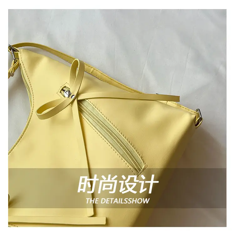 Women's Yellow Bow Shoulder Bag 2024 New Size — feature 4