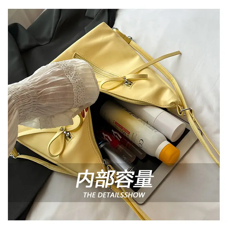 Women's Yellow Bow Shoulder Bag 2024 New Size — feature 5