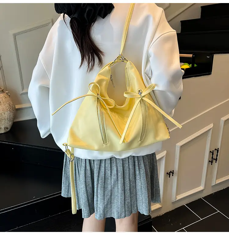 Women's Yellow Bow Shoulder Bag 2024 New Size — feature 8