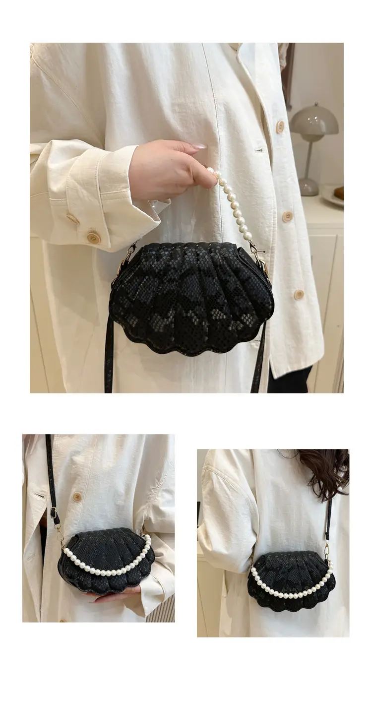 Women's Pearl Embroidered Crossbody Bag Brown — feature 16