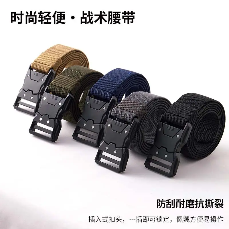 Men's Black Tactical Belt with Quick-Release Buckle - Image 32