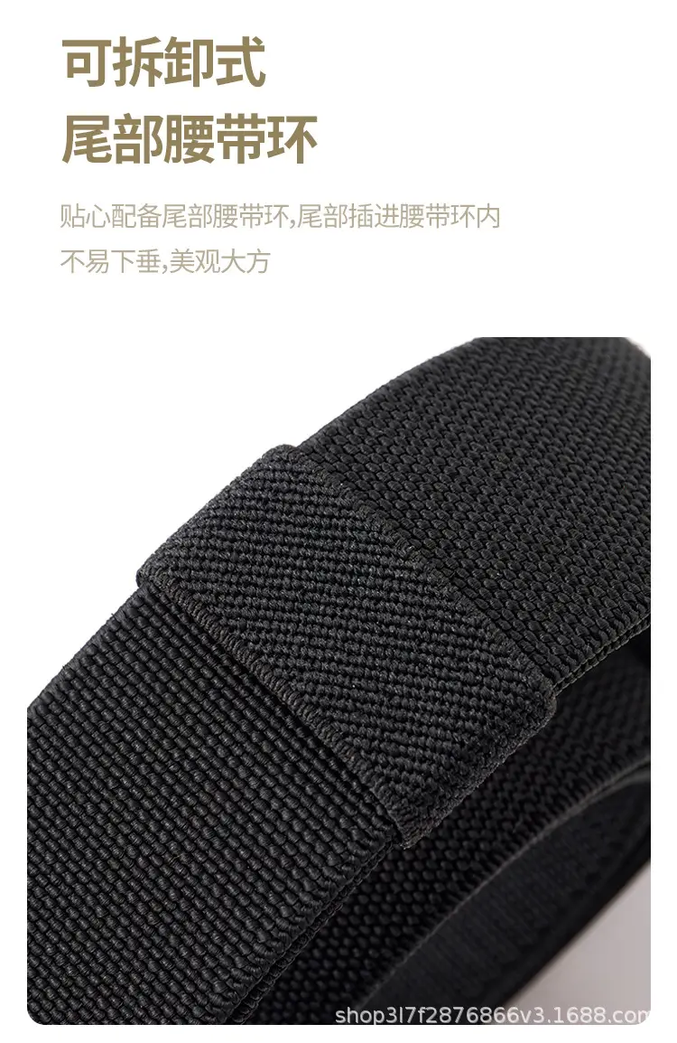 Men's Black Tactical Belt with Quick-Release Buckle — feature 14