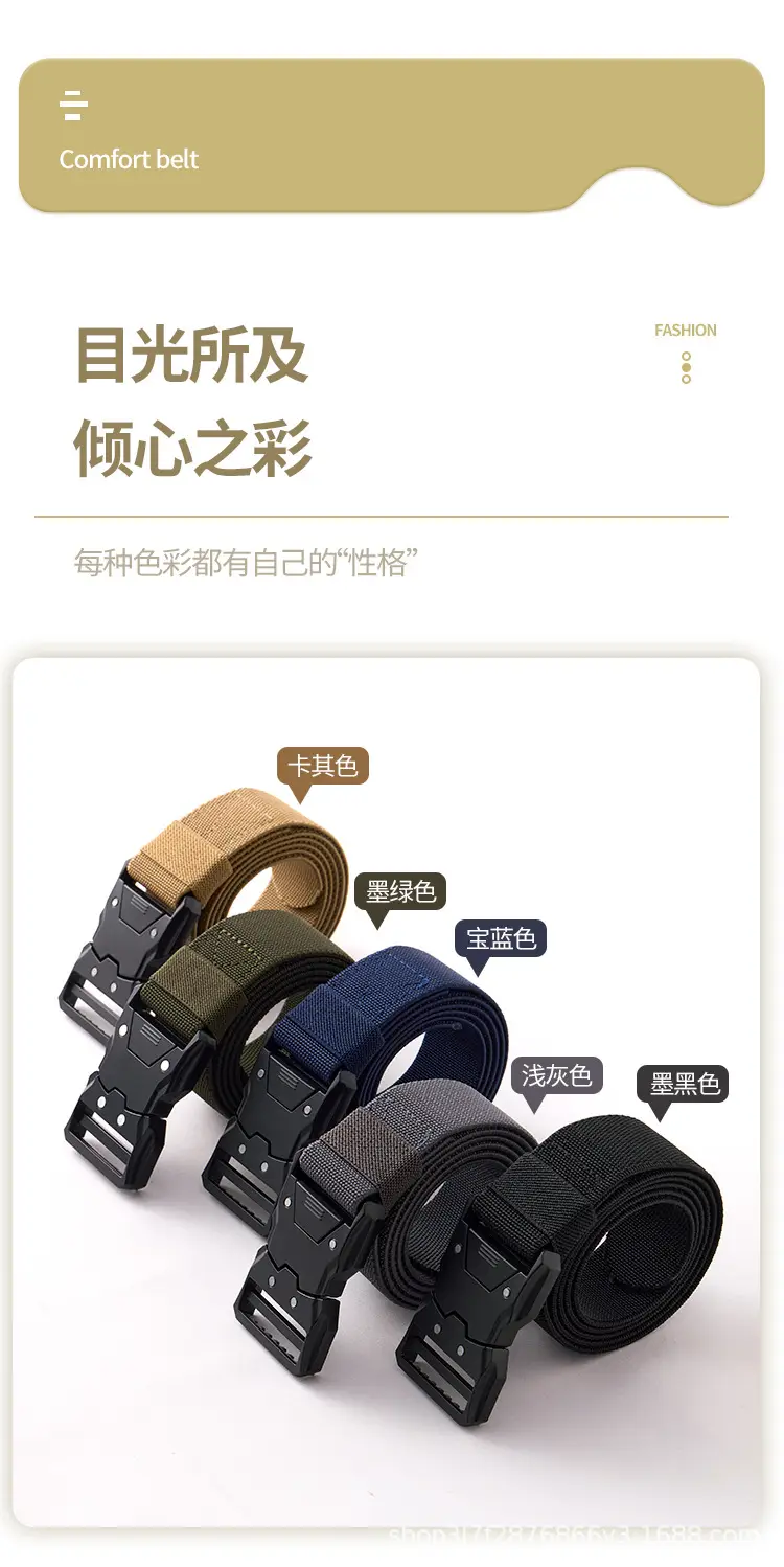 Men's Black Tactical Belt with Quick-Release Buckle — feature 16