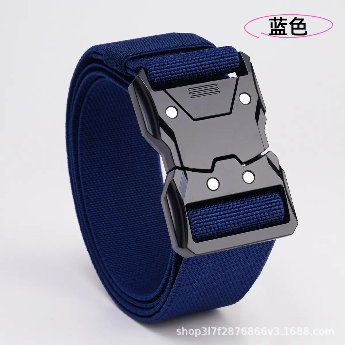 Men's Black Tactical Belt with Quick-Release Buckle - Image 10
