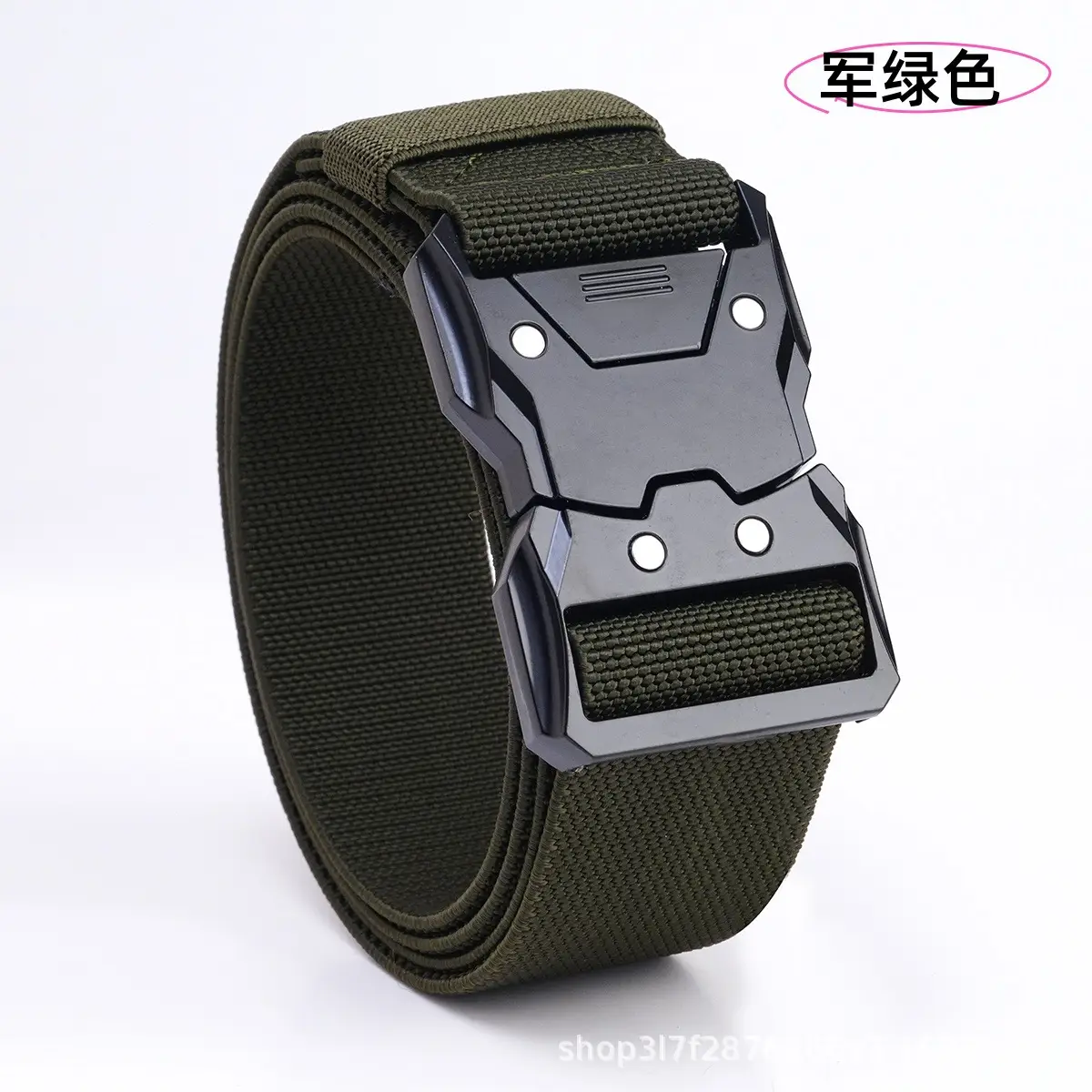 Men's Black Tactical Belt with Quick-Release Buckle - Image 11