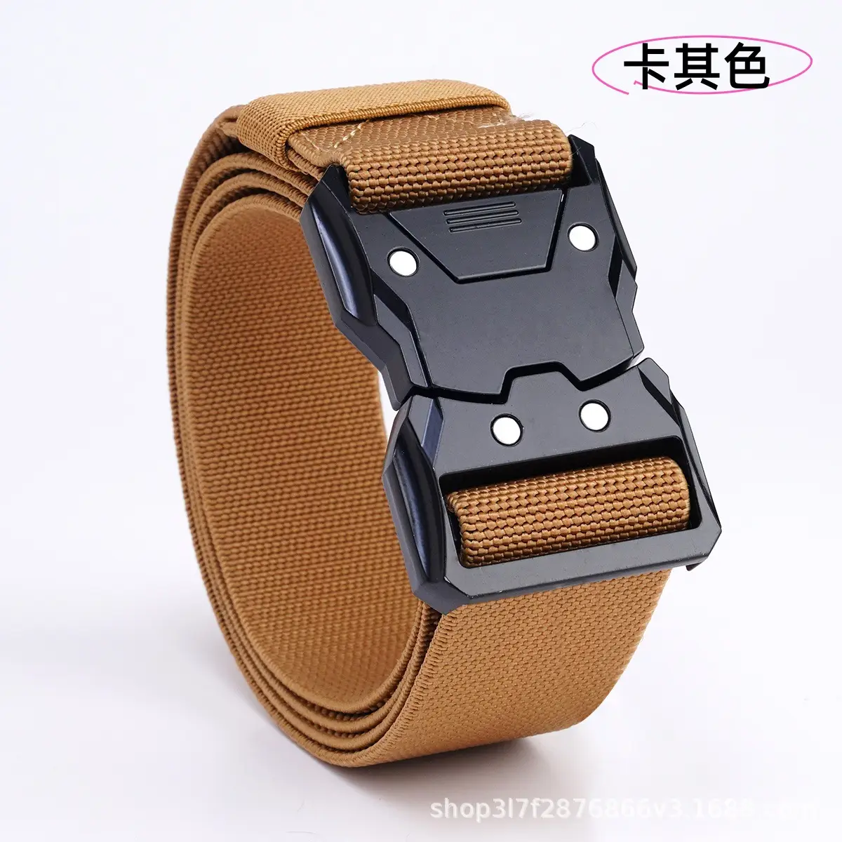 Men's Black Tactical Belt with Quick-Release Buckle - Image 12