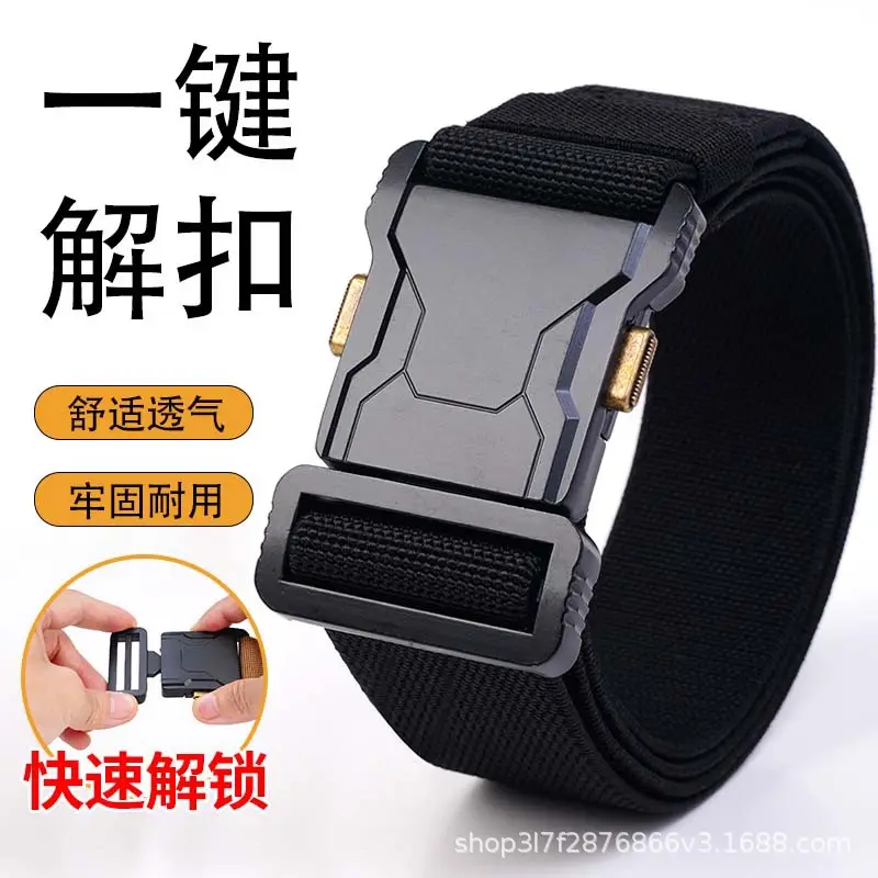 Men's Black Tactical Belt with Quick-Release Buckle - Image 27