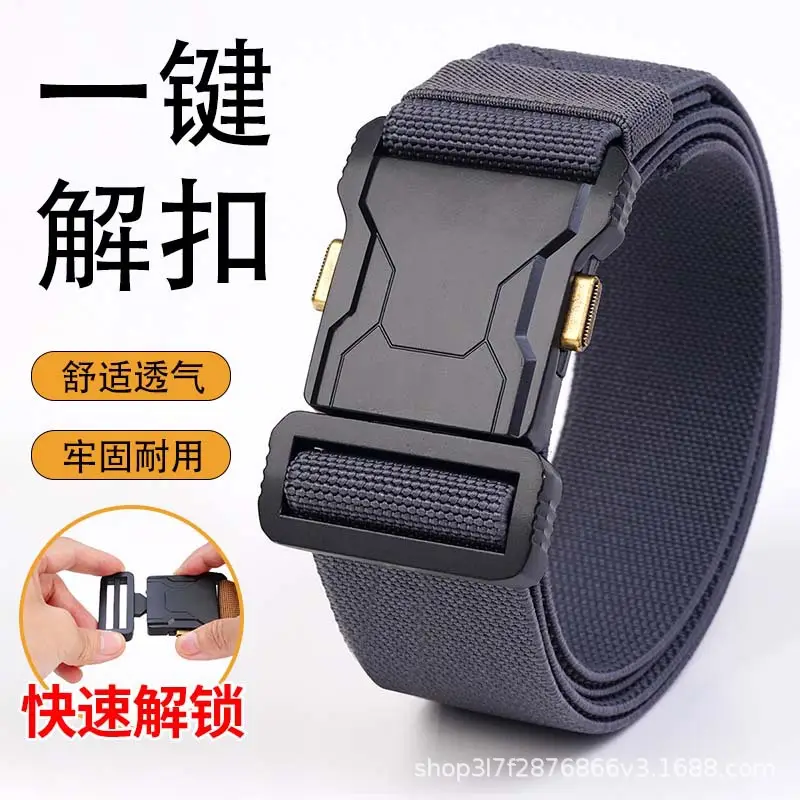 Men's Black Tactical Belt with Quick-Release Buckle - Image 28