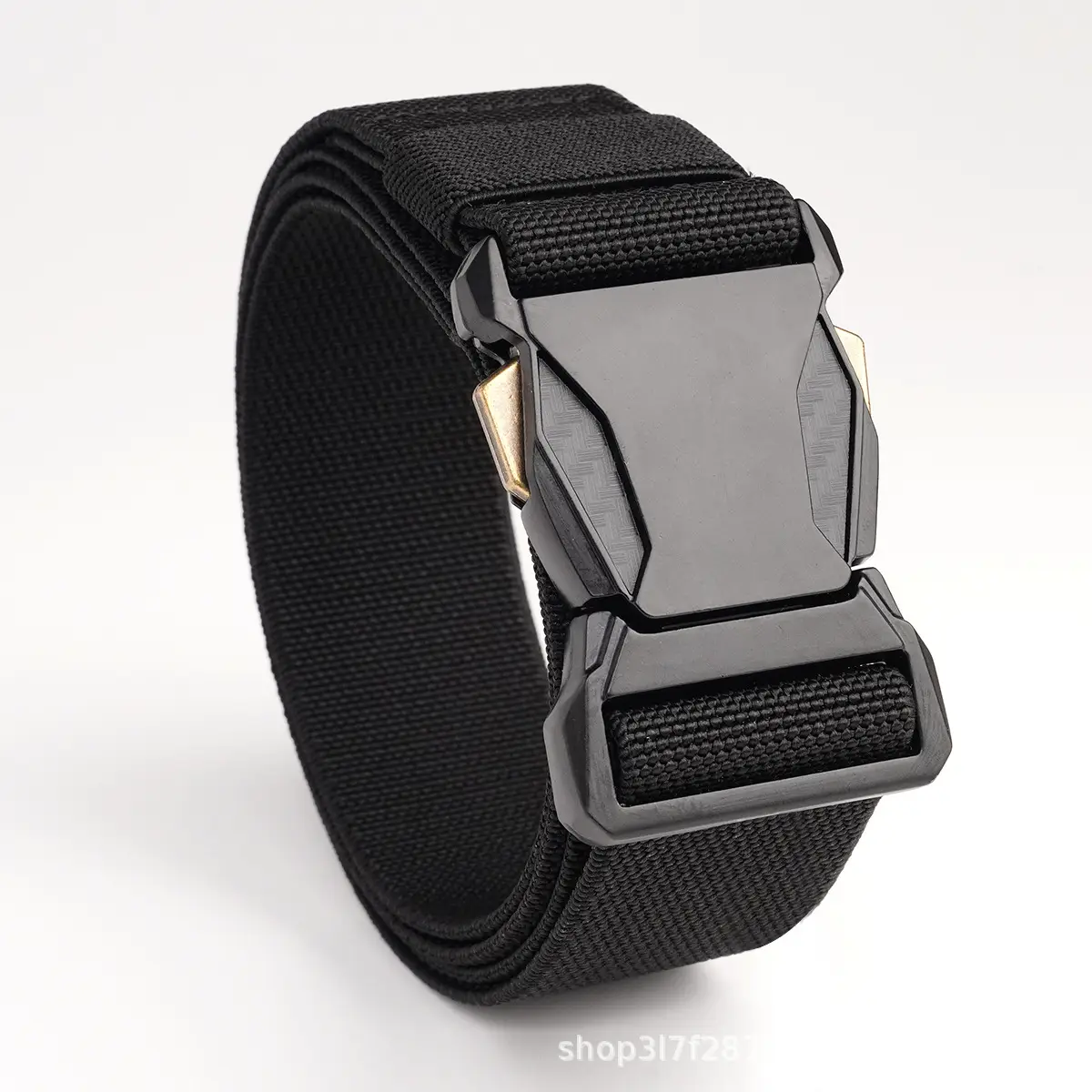 Men's Black Tactical Belt with Quick-Release Buckle - Image 29