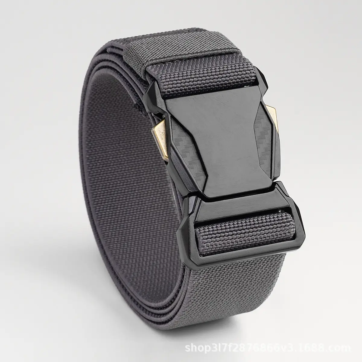 Men's Black Tactical Belt with Quick-Release Buckle - Image 30