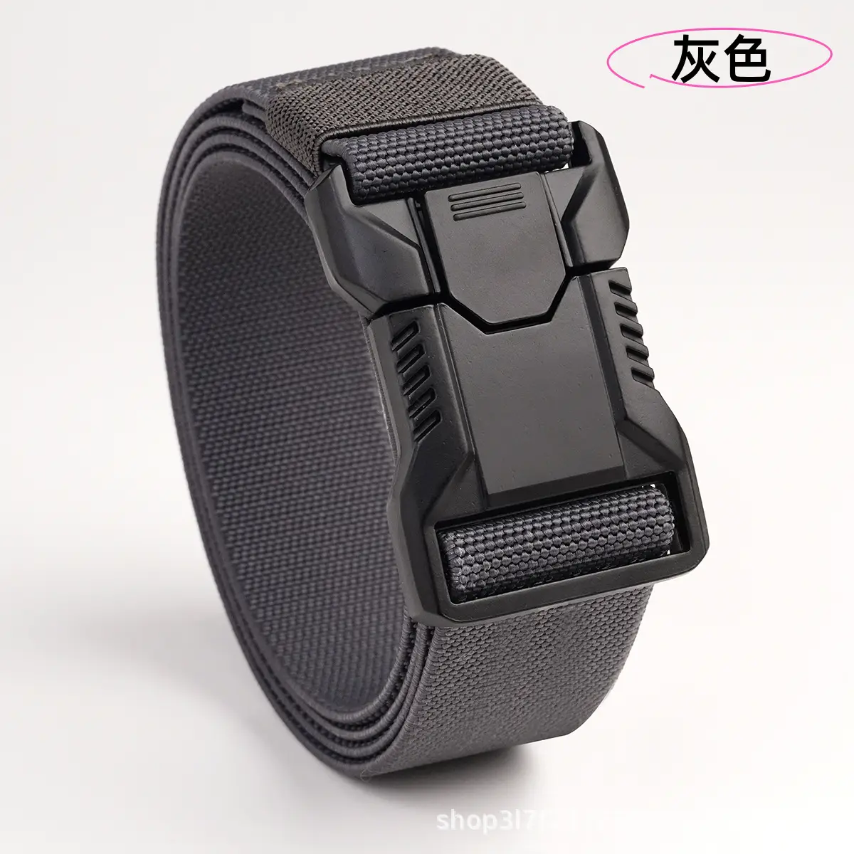 Men's Black Tactical Belt with Quick-Release Buckle - Image 7