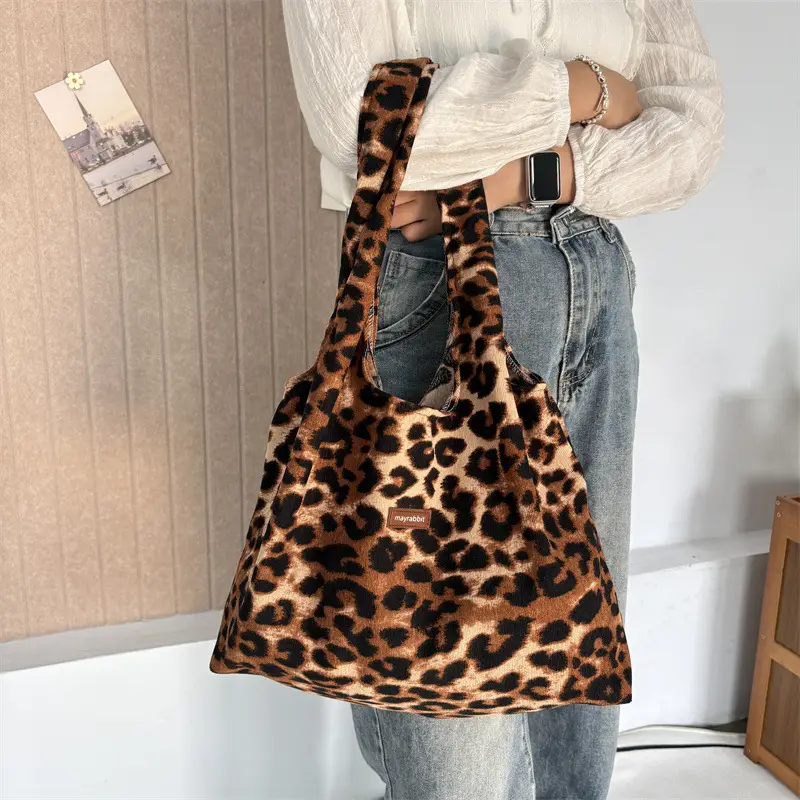 Leopard Print Large Cap Bag for Women - Image 4
