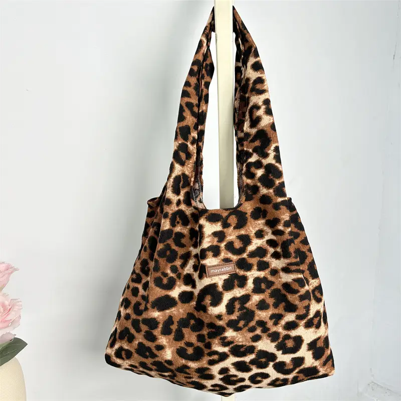 Leopard Print Large Cap Bag for Women - Image 2