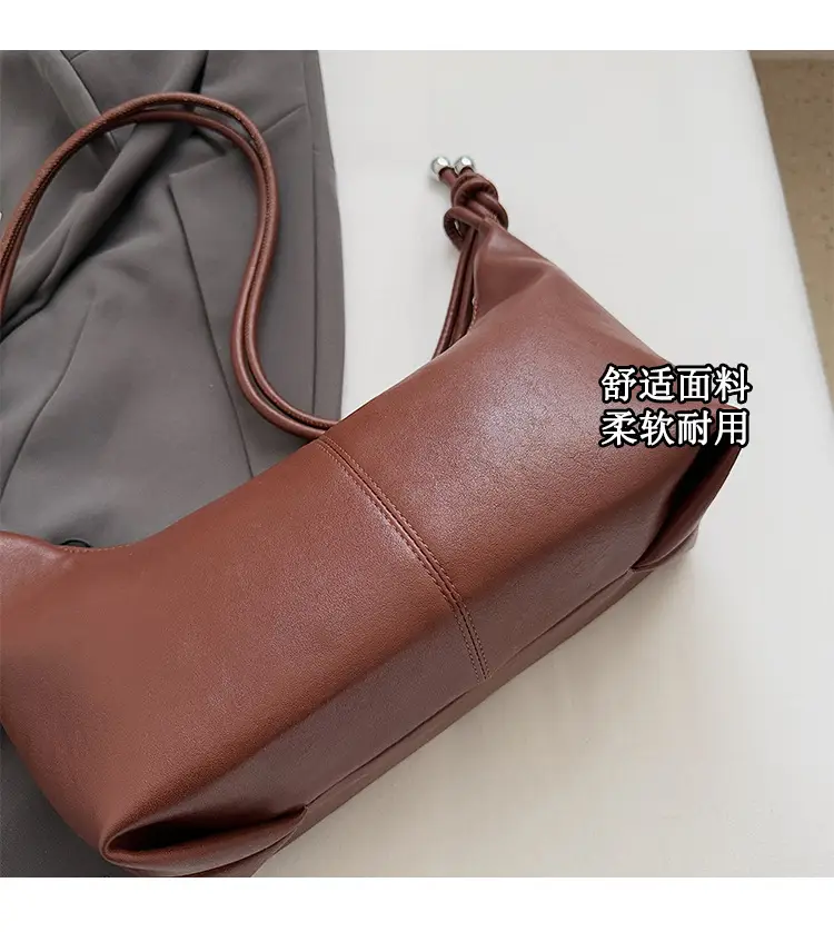 Women Large Capacity Crossbody Bag Brown Leather 2025 — feature 2