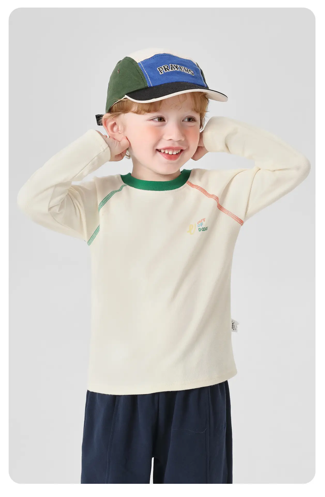 Right European Boys T-Shirt Autumn Green Olive — feature 7