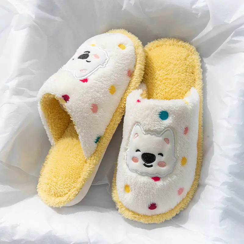 Cotton Slippers for Women, Spring, Autumn and Winter Home Use, Indoor Non-Slip Couple Home Warm Winter Plush Slippers for Men - Image 23