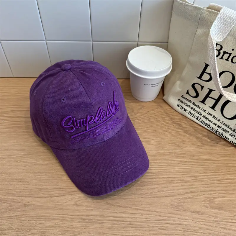Vintage Letter Embroidered Baseball Caps for Women