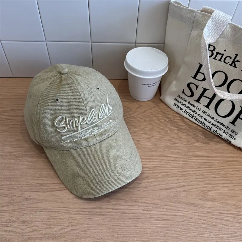 Vintage Letter Embroidered Baseball Caps for Women