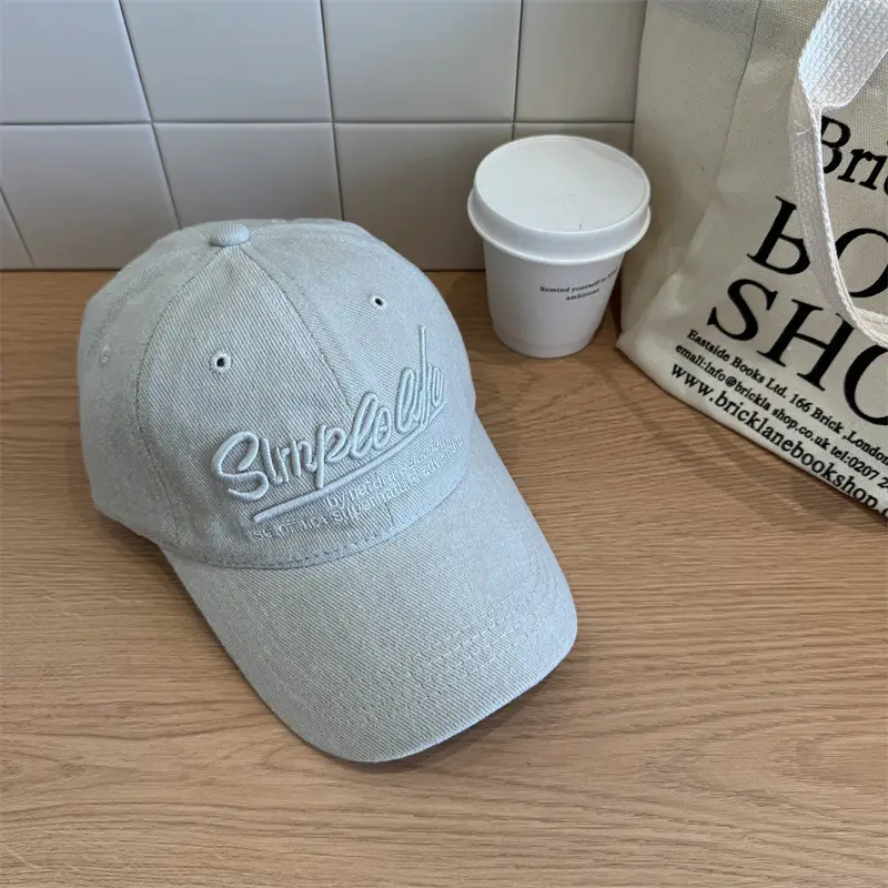 Vintage Letter Embroidered Baseball Caps for Women