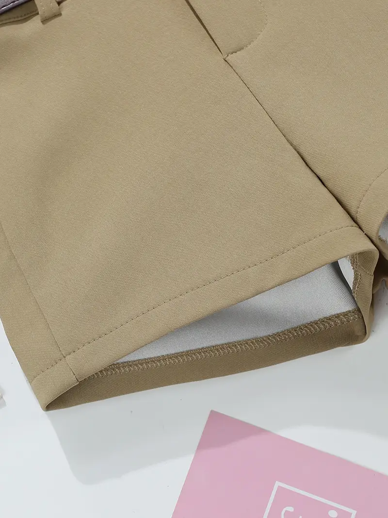 Women Slim Casual Pants 2025 Autumn High Waist Stretchy Tan - Image 7