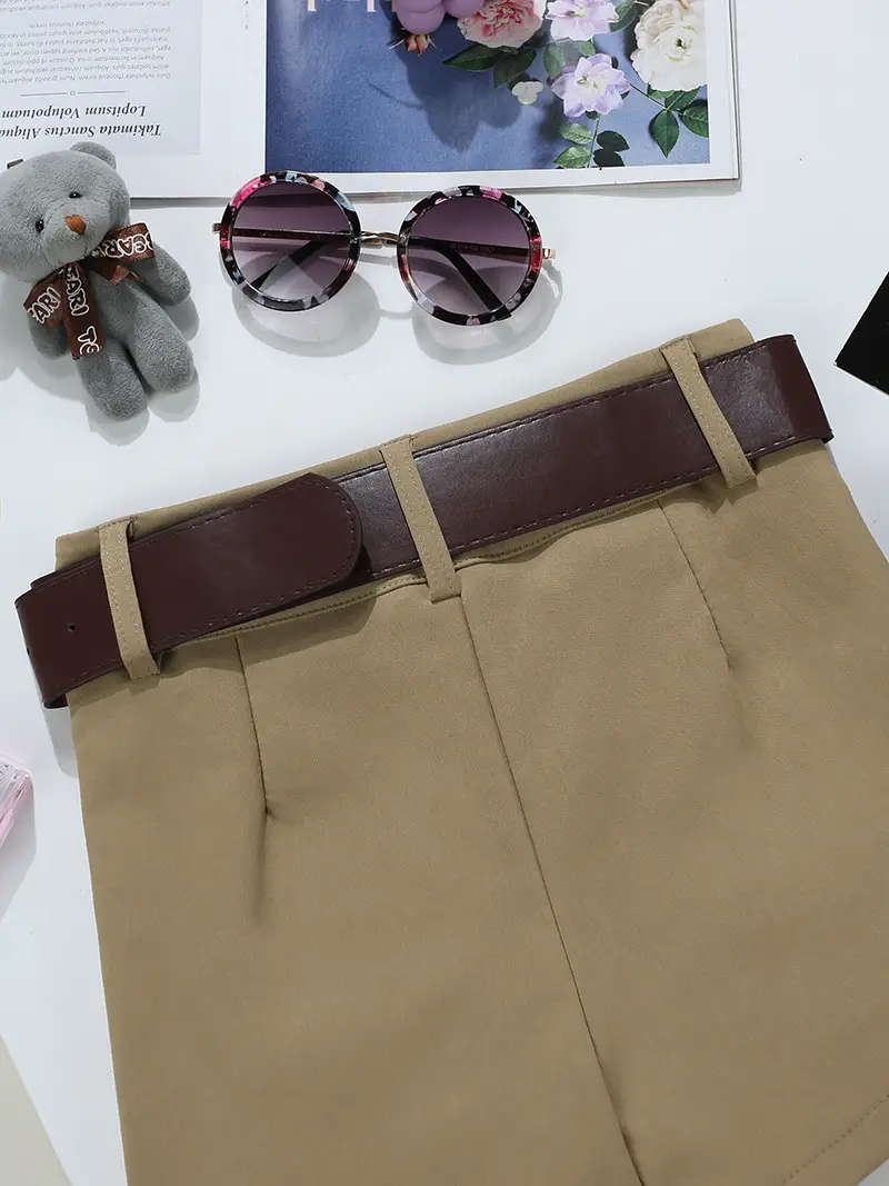 Women Slim Casual Pants 2025 Autumn High Waist Stretchy Tan — feature 6
