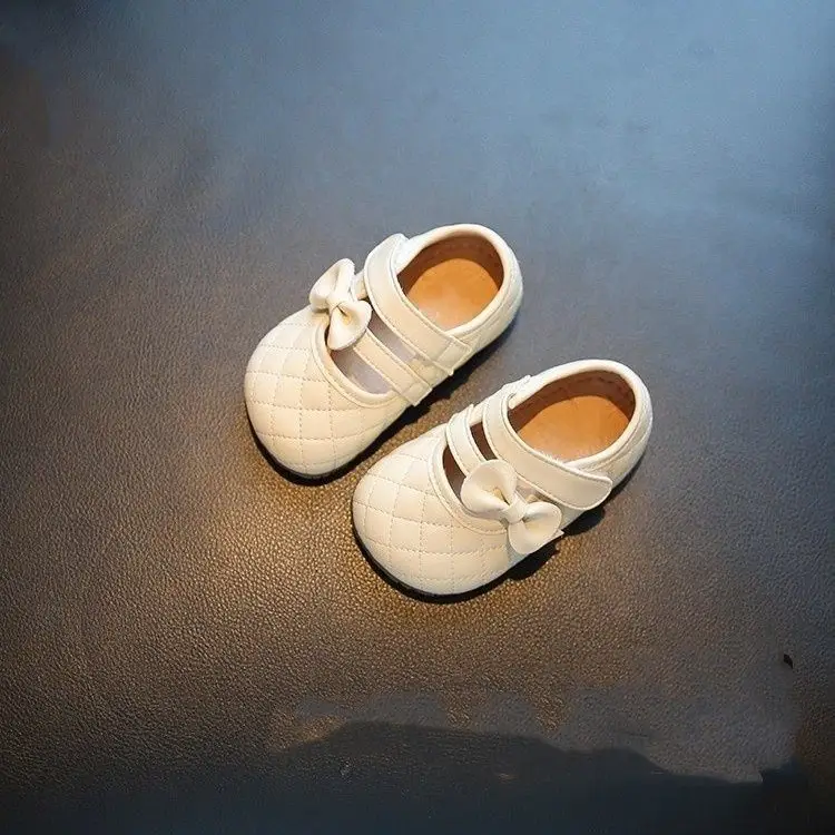 Toddler Shoes White Quilted Soft Sole 0-1Yr