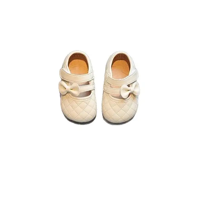 Toddler Shoes White Quilted Soft Sole 0-1Yr