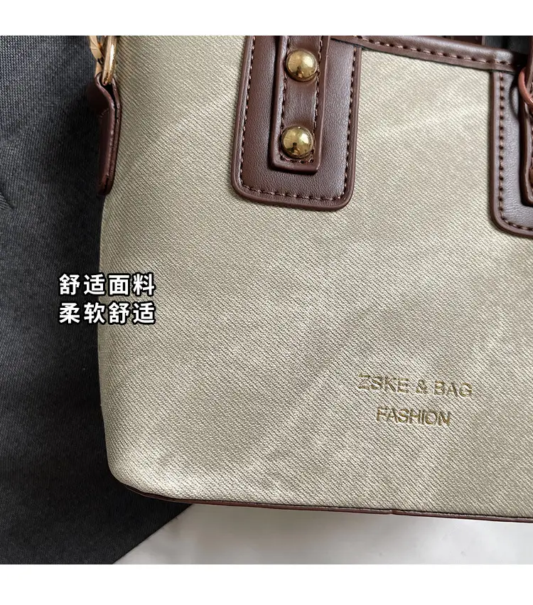 Women's Brown Leather Crossbody Bag with Teddy Bear Charm — feature 5