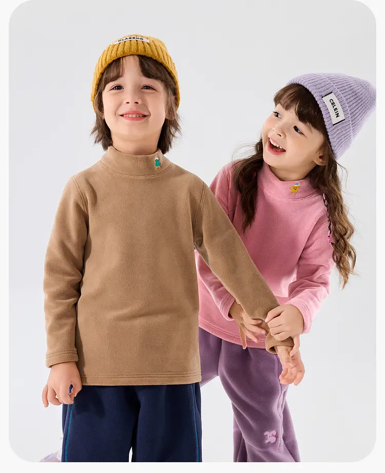 Dudu Kids T-Shirt Cream Half-Turtleneck Base Layer — feature 12