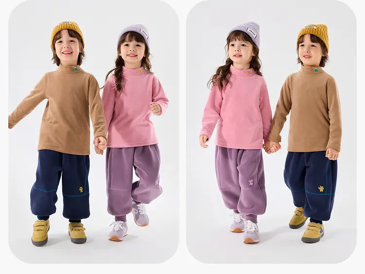 Dudu Kids T-Shirt Cream Half-Turtleneck Base Layer — feature 13