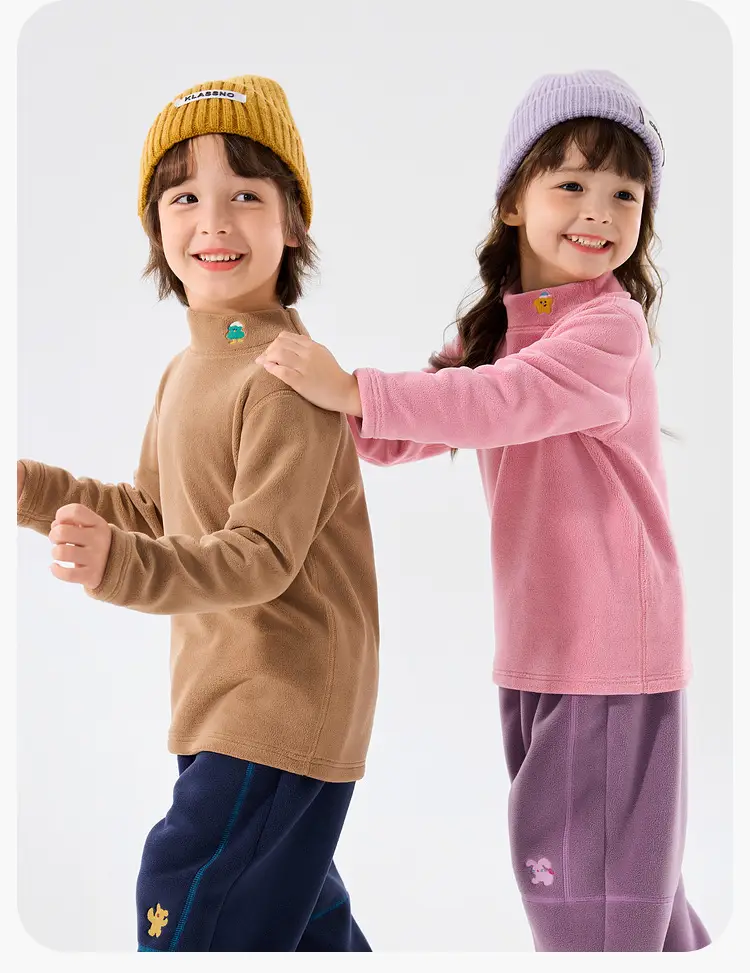 Dudu Kids T-Shirt Cream Half-Turtleneck Base Layer — feature 14