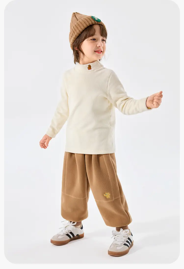 Dudu Kids T-Shirt Cream Half-Turtleneck Base Layer — feature 21
