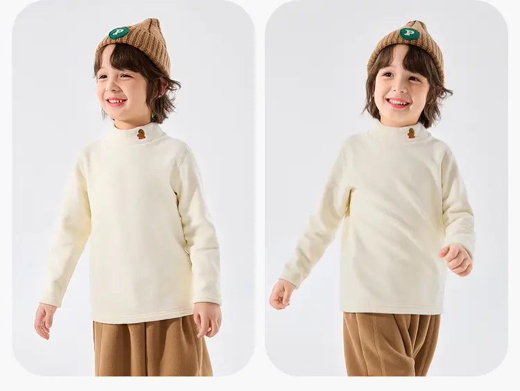 Dudu Kids T-Shirt Cream Half-Turtleneck Base Layer — feature 22