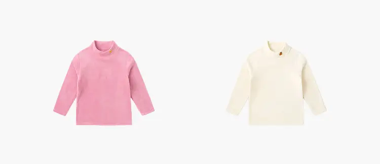 Dudu Kids T-Shirt Cream Half-Turtleneck Base Layer — feature 9