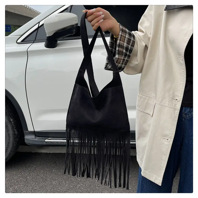 Red Tassel Crossbody Bag for Women Summer Commute — feature 16