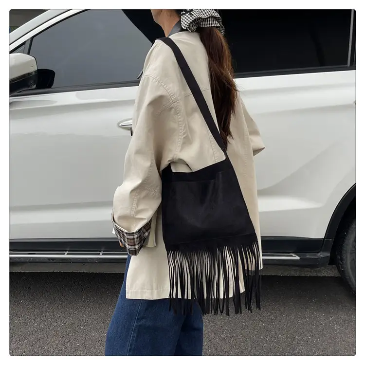 Red Tassel Crossbody Bag for Women Summer Commute — feature 17