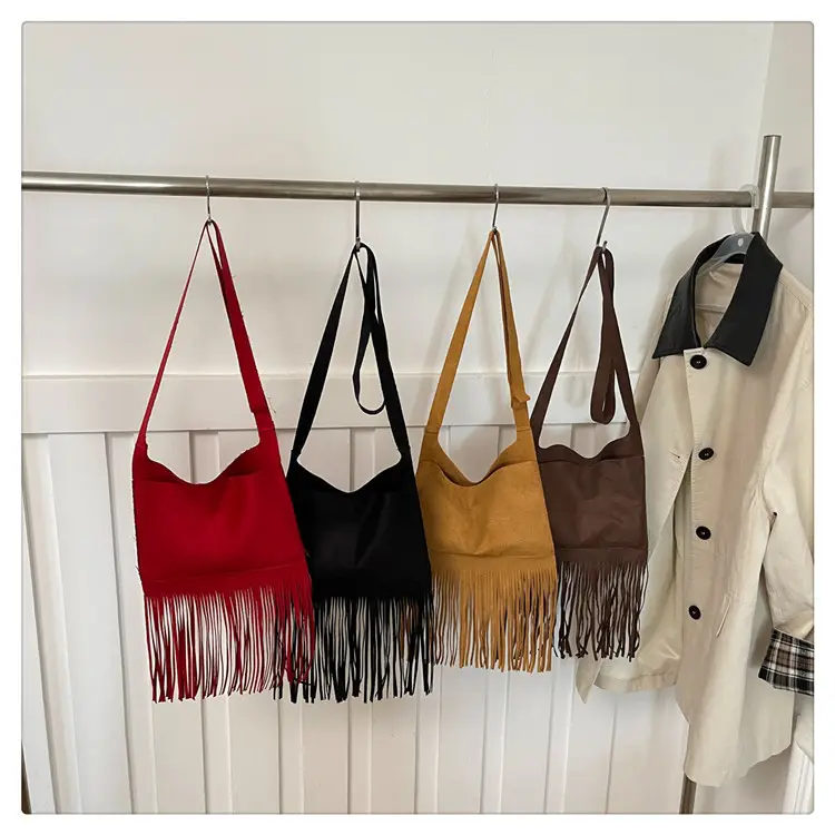 Red Tassel Crossbody Bag for Women Summer Commute — feature 18