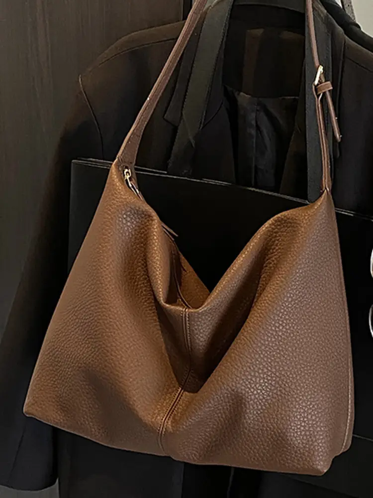Women's Cream Leather Shoulder Crossbody Bag 2025 - Image 6